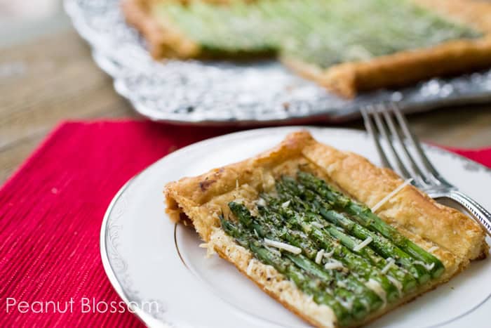 Creamy Chicken  Peppered Bacon Pasta with an Asparagus  Parmesan Tart