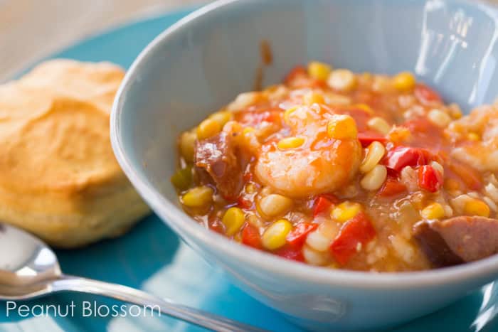 Southern style shrimp stew