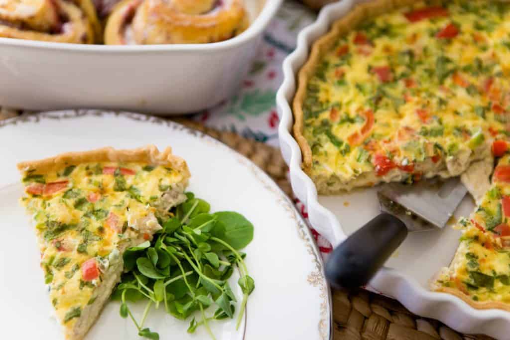 Pepper Jack Turkey Quiche - Peanut Blossom