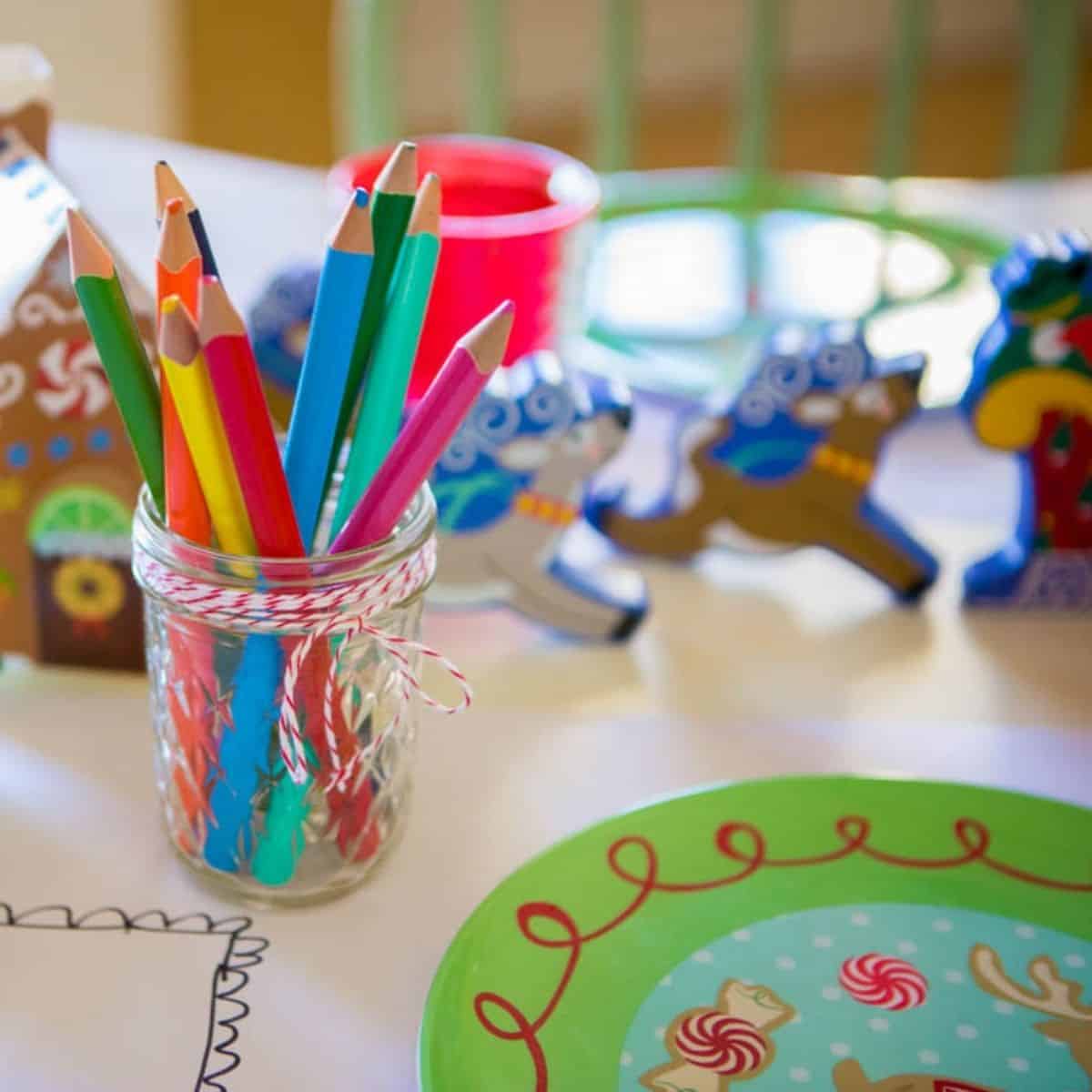 Cutest Christmas Kids' Table EVER Peanut Blossom