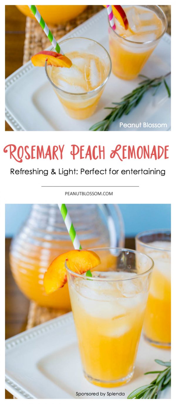 Rosemary Peach Lemonade - Peanut Blossom