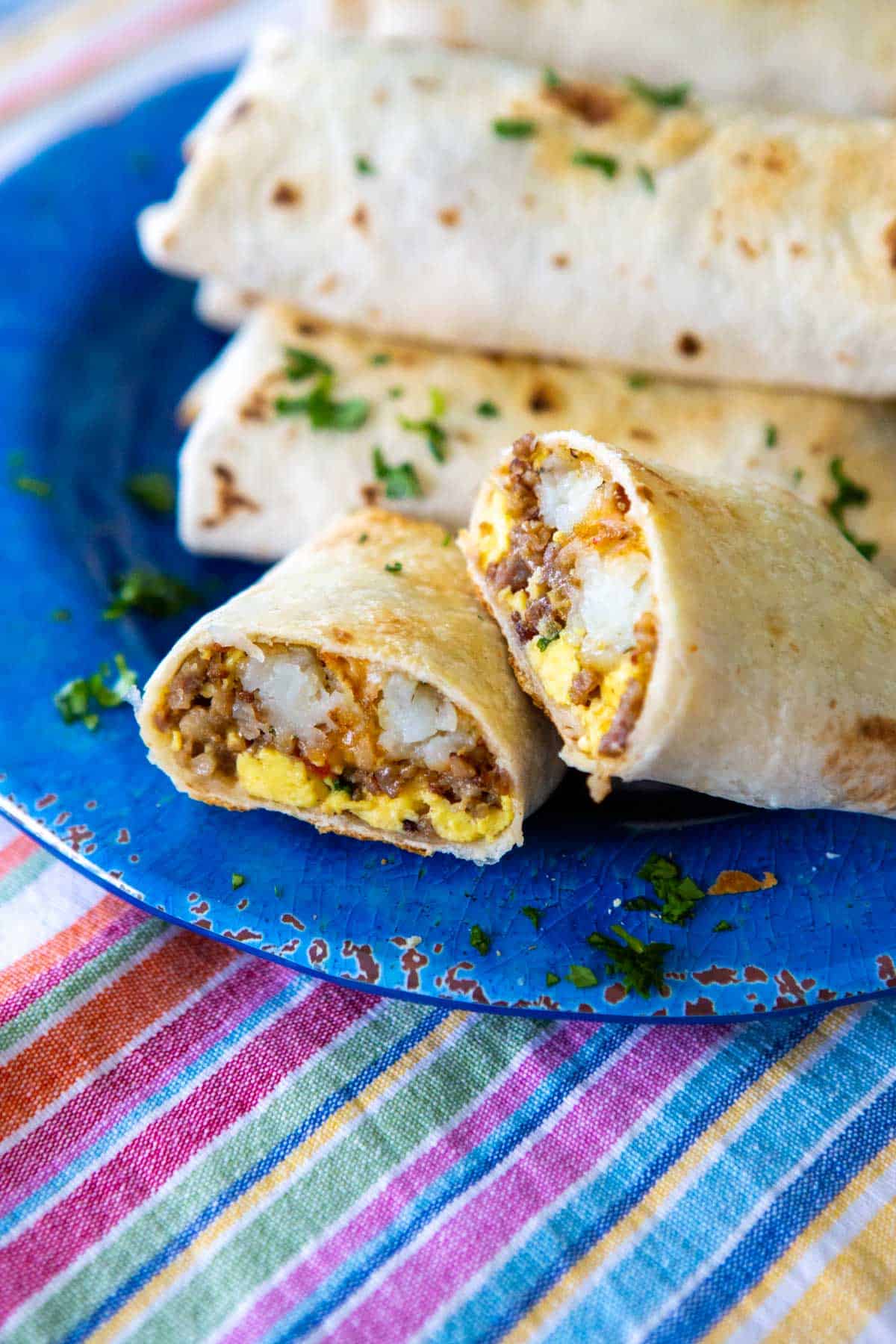 Make-ahead Breakfast Burritos - Peanut Blossom