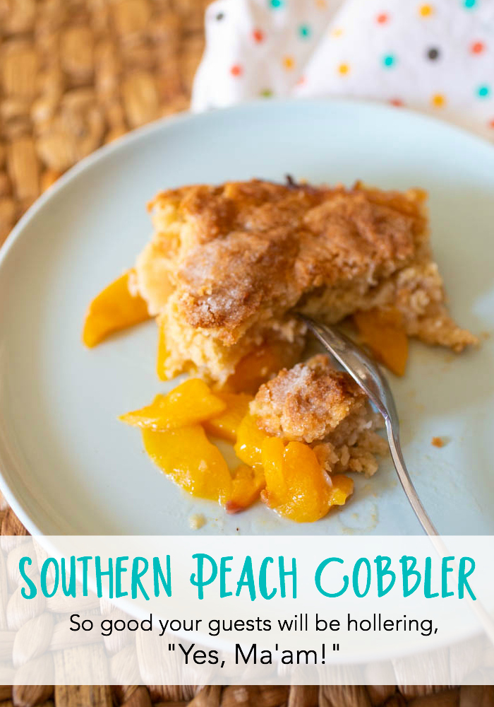 Southern Style Peach Cobbler - Peanut Blossom