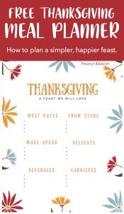6 Easy Tips for Your Thanksgiving Meal Plan - Peanut Blossom
