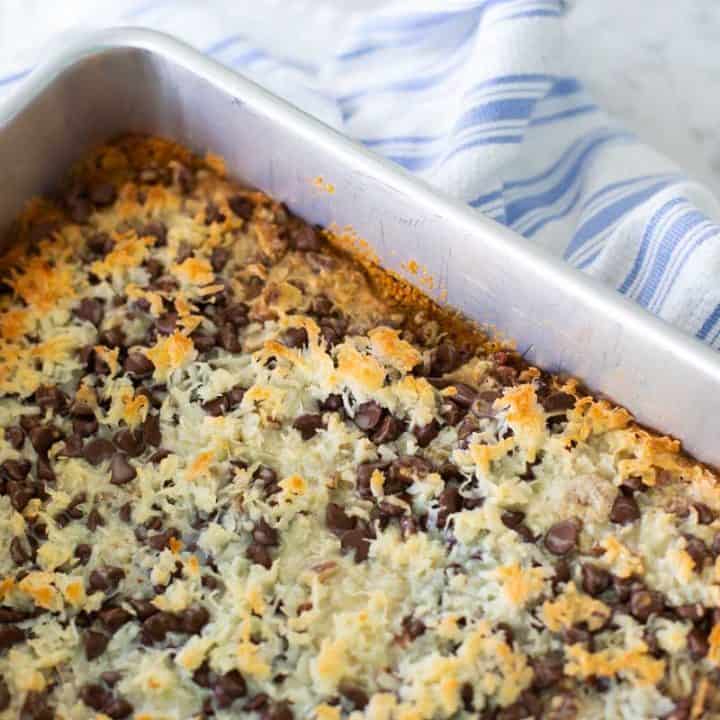 Moist and chewy Hello Dolly bars recipe for beginner bakers