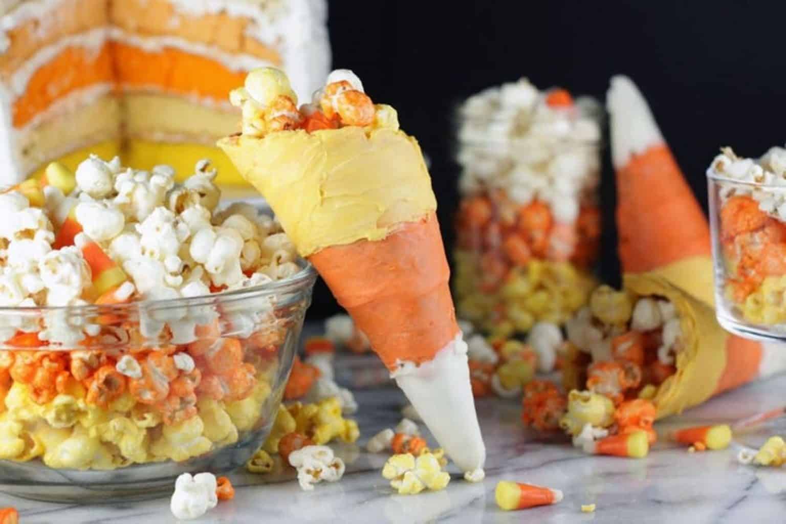 10 Candy Corn Halloween Treats - Peanut Blossom