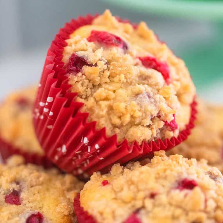 Cranberry Orange Muffins With Streusel Topping - Peanut Blossom