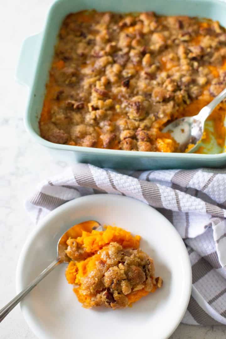 Make Ahead Sweet Potato Casserole - Peanut Blossom