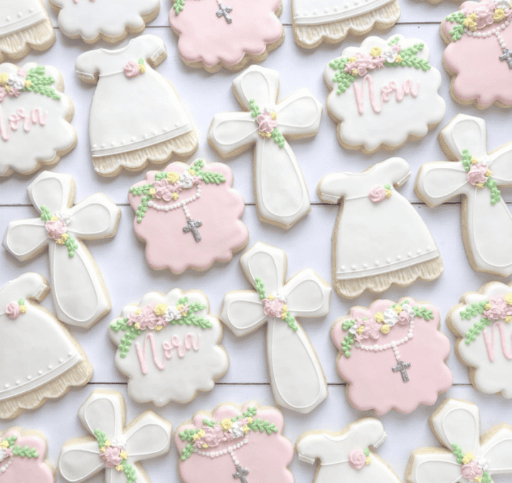 First Communion Cookies Design Ideas - Peanut Blossom