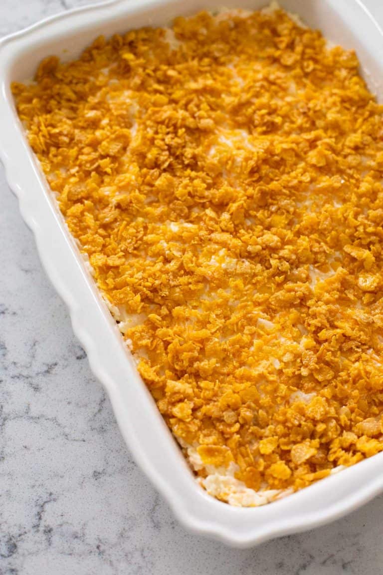 Cheesy Cornflake Potatoes {Oven or Crock Pot} - Peanut Blossom