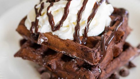 Triple Chocolate Belgian Waffles