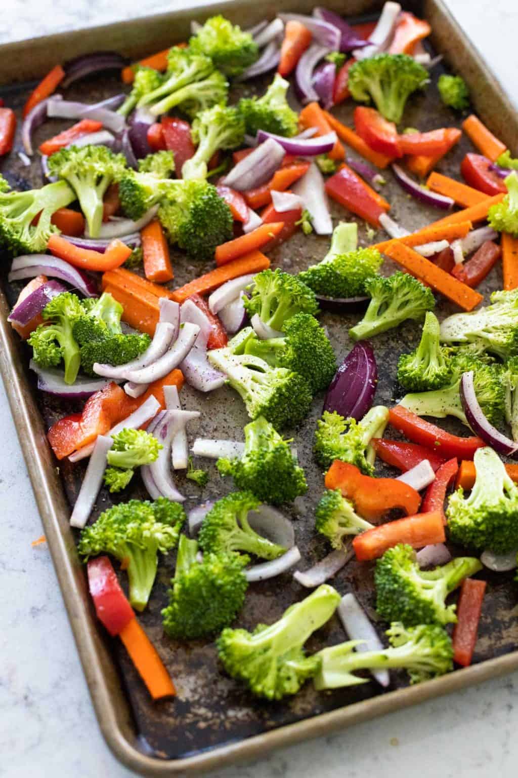 Roasted Broccoli and Carrots {Primavera Veggies} - Peanut Blossom