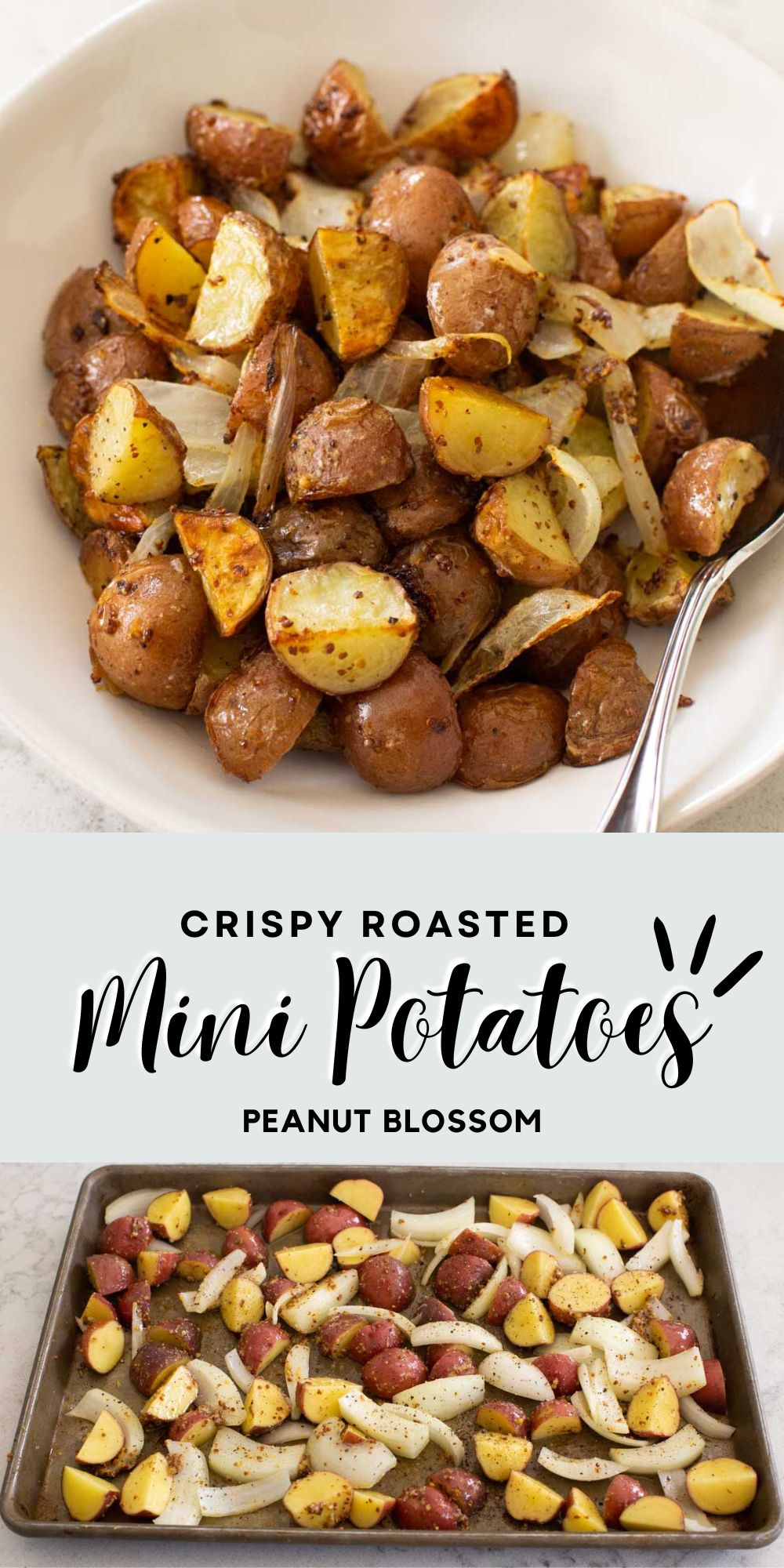 Oven Roasted Mini Potatoes and Onions - Peanut Blossom