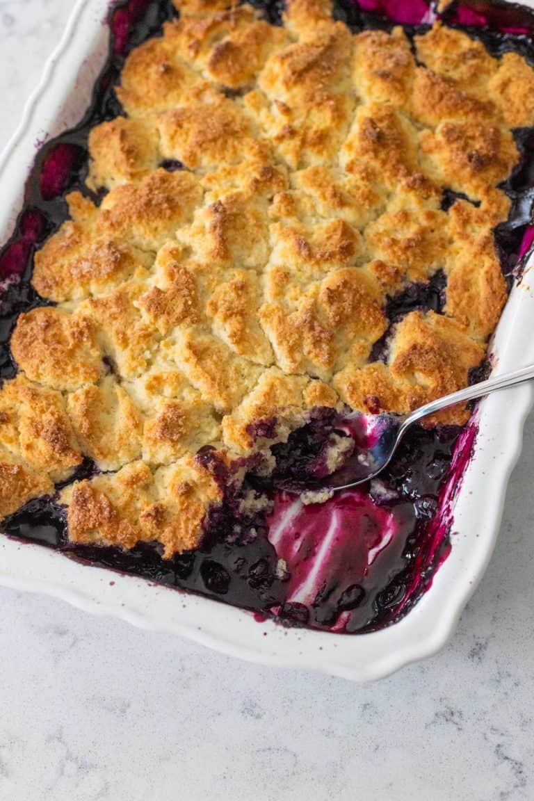 Old Fashioned Blueberry Cobbler - Peanut Blossom