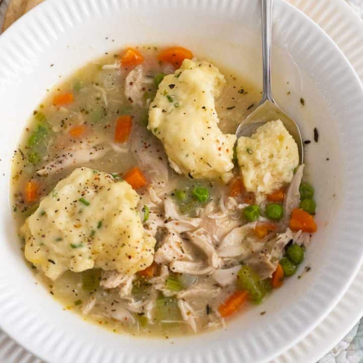 Dutch Oven Chicken and Dumplings - Peanut Blossom