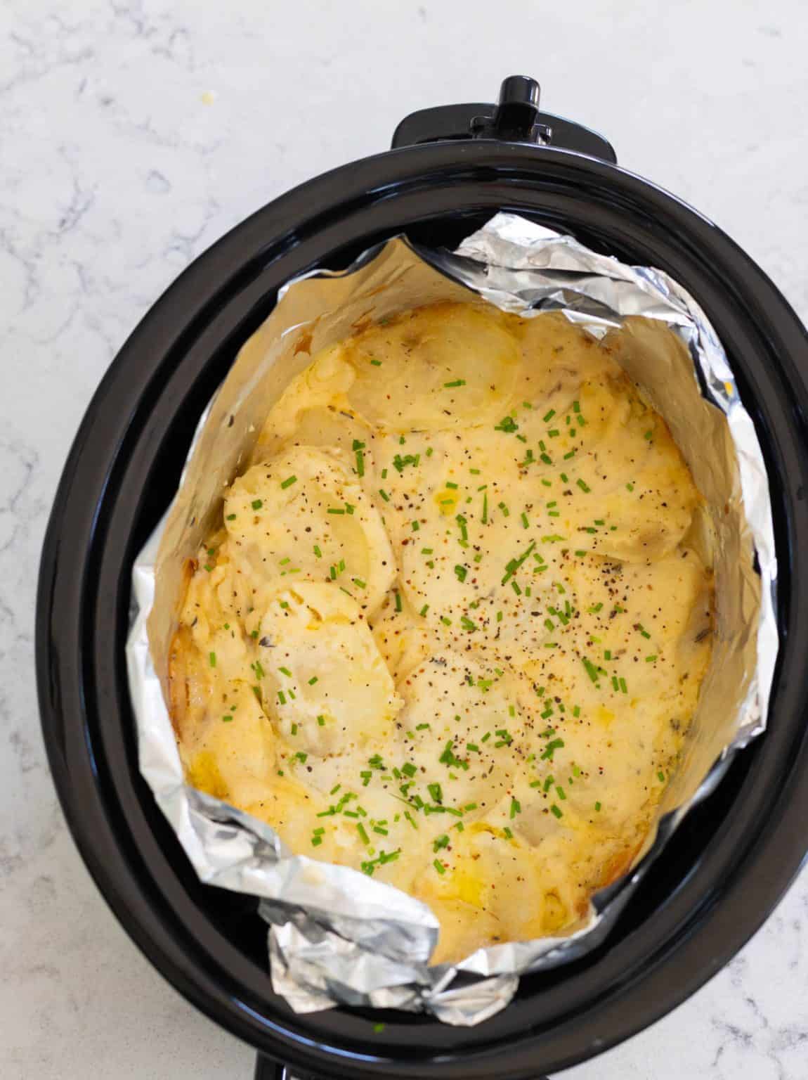 Crock Pot Scalloped Potatoes - Peanut Blossom