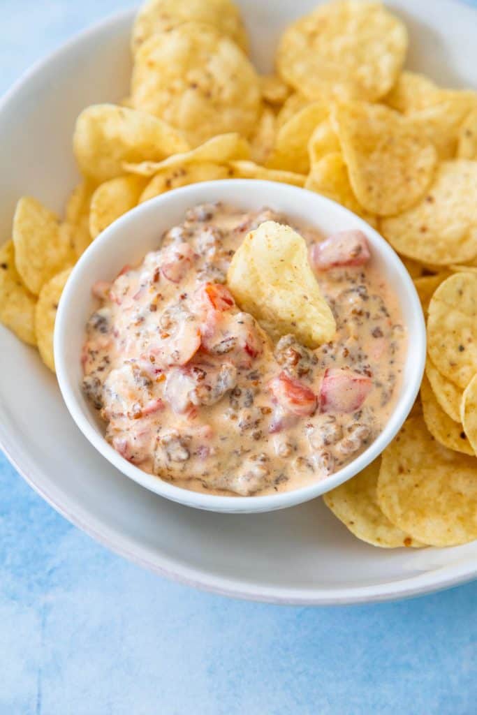 Sausage Cream Cheese Dip {Crock Pot or Skillet} - Peanut Blossom